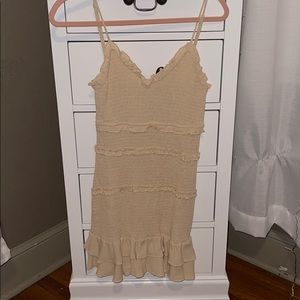 Tan tight mini dress